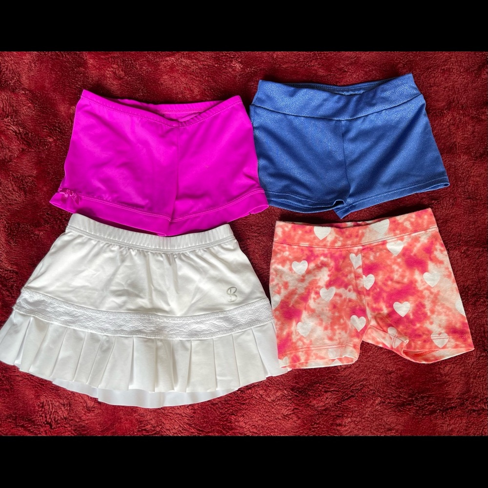 Girls shorts and one Skort. Size 4/5